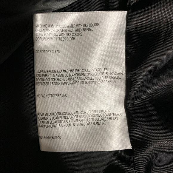 Michael Michael Kors Mid Length Trench Coat Black Belt Button Front Women's L - Picture 11 of 12